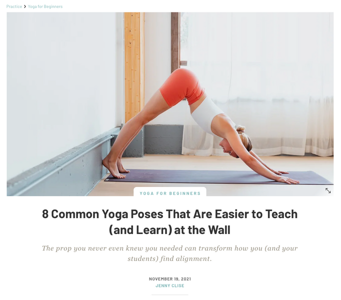 8 Common Yoga Poses That Are Easier to Teach (and Learn) at the Wall