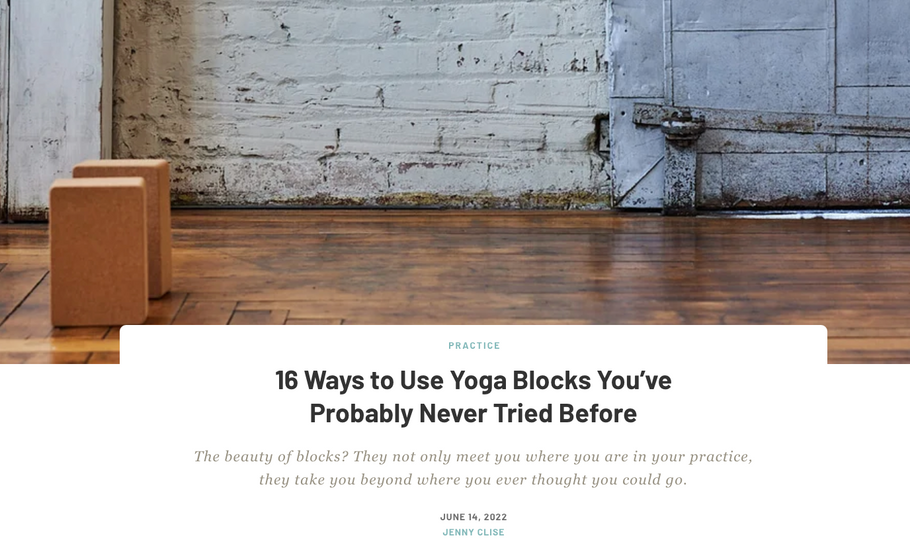 16 Ways to Use Yoga Blocks You’ve Probably Never Tried Before