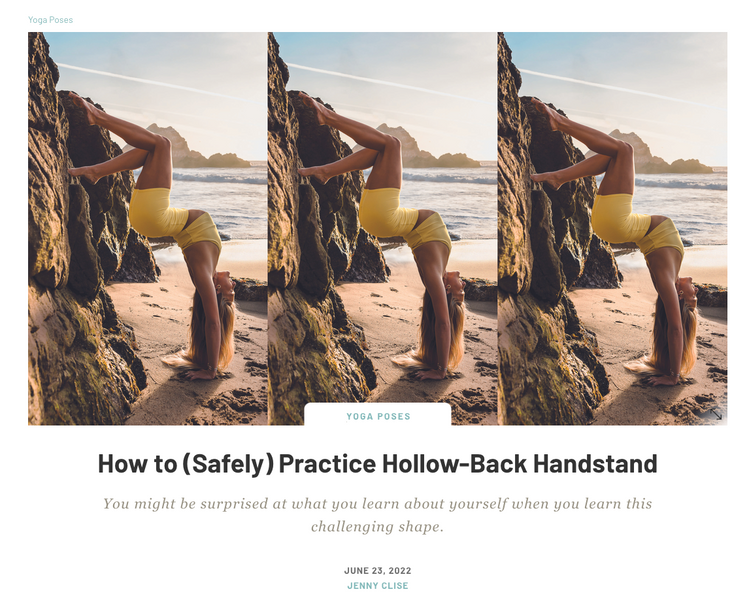 How to (Safely) Practice Hollow-Back Handstand