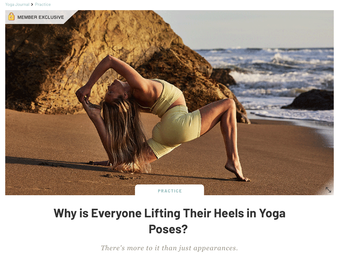 YJ Article: Why is Everyone Lifting Their Heels in Yoga Poses