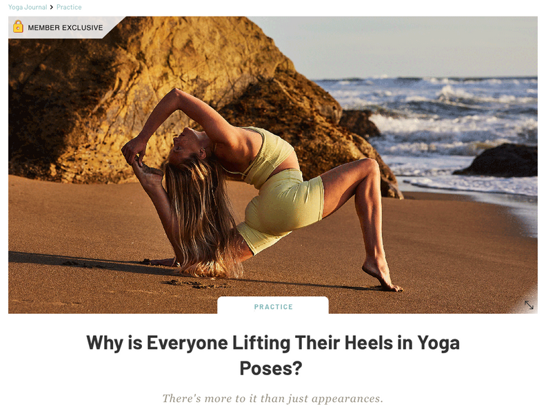 YJ Article: Why is Everyone Lifting Their Heels in Yoga Poses?
